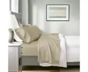 700TC Ultra Soft Natural Tencel and Cotton Sheet Set | Breathable Cooling Eco Friendly Sheets by Renee Taylor - Bone