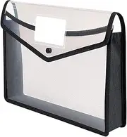 COOPHYA A4 File Folder Plastic File Bag for Document Water Scratch Resistant Paper Organizer