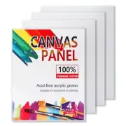 4 Pack 11x14 Inch Canvas Boards for Painting, Blank Canvases for