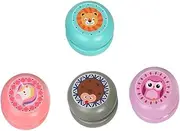 Milisten 4PCS Wooden Yo-Yo Balls Toy Set for Kids Cute Cartoon Animal Design Adjustable String for Creative Play and Hand-Eye Coordination