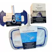 Swimming Pool Accessory Set Leaf Skimmer & Rake Accessories Holder Vacuum Head