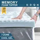 Mattress Protector Cool Gel Memory Foam Topper 7-Zone 5cm King Bed Size Bedding