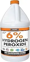 Chromex 6 Percent Hydrogen Peroxide, Food Grade, Home, Kitchen, Bath Cleaner, Laundry, Whitening, Gallon
