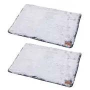 2x Paws & Claws Pet/Dog Calming 70x100cm Soft Plush Durable Blanket Grey Large