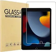 Gjinniuk Screen Protector For iPad 10.2 inch 9/8/7th Generation 2021/2020/2019, Tempered Glass Film Guard For Model:A2602/A2603A2270/A2428/A2197/A2198/A2200 Anti-Scratch 9H Hardness Clear