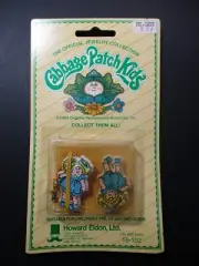 Vintage Cabbage Patch Kids 1983 Official Jewelry Collection Necklace & Pin NIP