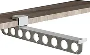 Closet Rod Slide Rails, Closet Storage Pants Rack, Sliding Heavy Duty Top Mounted Clothes Storage Hanger Rail for Closet Wardrobe Pochy