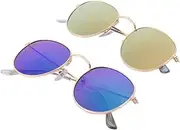 [VALICLUD] 2pcs Retro Sunglasses Sunglasses Retro Frame Sunglasses Colorful Film Sunglasses Beach Eyewear Decorative Sunglasses Outdoor Sunglasses Woman Man Sunglasses Metal