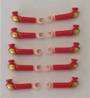 Playmobil 5 x Pair Red/Chevron Gold Arms Pirate/Dwarf/Knight Mint