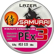 LAZER LINE Fishing Line Braided PE X3 100 m Diameter 0.15 mm Test 6.8 kg - Braided Line Triple - Fishing Tendon - Braided Fishing Line - Round Braided Fishing Lines - Fishing for Carp Pike Perch