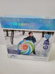 Snow Tube Winter Swirl Handles Inflatable 36" Sled