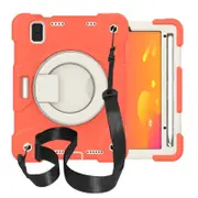 Nevenka iPad Case For iPad Mini 6 with 360 Swivel Stand-Coral Orange