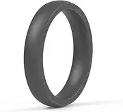 [ThunderFit] Unisex Silicone Rings, 2.1mm Thick Minimalist Rubber Engagement Rings