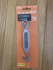 Everbilt 150 lb. 1/4 in. x 5-1/4 in. Stainless-Steel Hook-and-Eye Turnbuckle