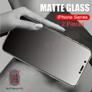 2X Matte Tempered Glass Screen Protector For iPhone 16 15 14 13 12 Pro Max PLUS