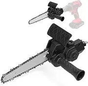 6 Inch Electric Drill Modified To Electric Chainsaw Tool Attachment Electric Chainsaws Accessory Practical Modification Tool Set Woodworking Cutting Tool