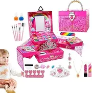 JIEBWCHA Makeup Toy Set | Washable Makeup Set Toy - Creative Washable Makeup Set Toy, Funny Kids Washable Makeup Girl Toys for Kids, Home Aged 3-12