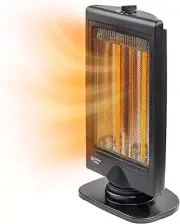 Compact Oscillating Halogen Heater - Instant Heat with Safe Overheat Protection