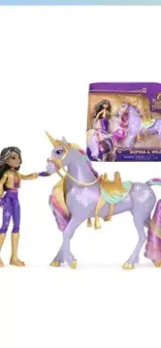 Unicorn Academy Sophia & Wildstar Set Posable Doll and Unicorn Toys for Girls
