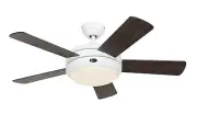 Ceiling Fan with Remote Control Fan Lamp Fan Titanium White Walnut 105 CM