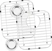 CRILSTYLEO Stainless Steel Sink Rack Dishwasher Rack with Grid for Sink Bottom from Scratches Easy to Install