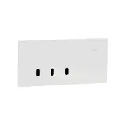 Clipsal 1043TUA-WC Grid plate with cover frame, Clipsal Solis T Series, for switch, horizontal, 3 gangs
