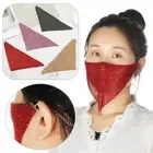 Gift Popular Jewelry Bling Rhinestone Face Mask Crystal Mouth Mask Reticulated