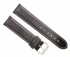22MM SMOOTH LEATHER STRAP BAND FOR 45 45.5MM OMEGA PLANET OCEAN WATCH D/BROWN WS