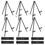 6 Pack Tabletop Easel, Black Steel Table Top Easels for Display, Adjustable &...