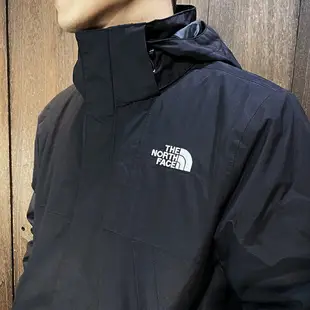 美國百分百【全新真品】THE NORTH FACE 兩件式外套 男款 TNF 防水 保暖 防寒 外套 黑色 CG80