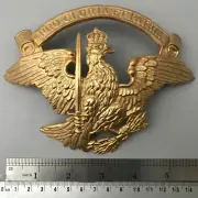PRUSSIA - Cuirassier Helmet Plate - Breslau Leib-Cuirassier Regiment - 14K Gilt