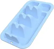 Perfk Mexican Taco Holder Stand Serving Tray Pancake Rack Stylish Tool Taco Shell Holder with Dividers for Party Buffets Restaurant, Light Blue