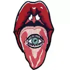 Embroidered Iron Sew On Patch Punk transfer appliques For Clothing Tongue Mouth