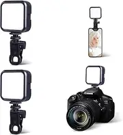 KunHe S3 2 Pack LED Rechargeable Selfie Lights Phone Ring Light Mini Small Camera Light Portable Clip on Fill Light Travel Gifts