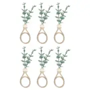 6Pcs Napkin Rings, Rustic Farmhouse Table Napkin Holders for Decoration, 150 mm
