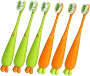 Healeved Toothbrush Pcs Carrot Shaped Boys and Girls Manual Brush Soft Bristles Toothbrush for Boy Girl