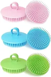 Hair Scalp Scrubber, 6 Pcs Scalp Massager Shampoo Brush, Plastic Shower Head Dandruff Comb, Washing Scrub Brushes for Kids Toddler Men Women Pets