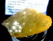 Libyan Desert Glass Meteorite Tektite impact specimen( 450 ct) yellow Gem AAAA+