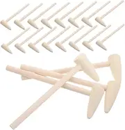 Gatuida 20 Pcs Pounding Mini Wooden Hammers for DIY Craft Projects and Motor Skills Development for Little Hands Safe and Fun Play