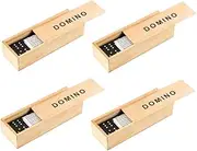 Hohopeti Domino Blocks Set for Adults Boys and Girls Interactive Dominoes Toys Wood Building Blocks