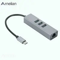 在飛比找蝦皮商城精選優惠-Arnelian Usb3.0轉Rj45網口Usb分線器Ty