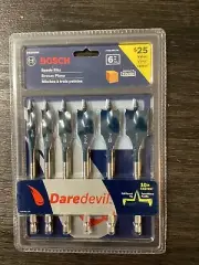 Bosch Daredevil 6pc Spade Bits: 3/8" 1/2, 5/8, 3/4, 7/8 & 1" - #DSB5006
