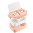 1 Set Food Container Bpa-free Microwave Safe Large Capacity Bento Box Detachable