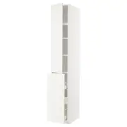 METOD / MAXIMERA hc w p-o func 3drw/1dr/2shlv, white/Veddinge white, 40x60x240 cm