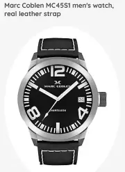 TW Steel Marc Coblen Black Quartz Watch With Black Leather Strap Unisex