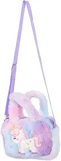 [BESPORTBLE] Unicorn Plush Bag for Cute Cartoon Crossbody Purse Lightweight Travel Cosmetic Organizer for Spacious Storage for Jewelry and Essentials Adorable Design Tie Dye