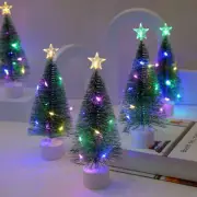 1x Luminous Mini Christmas Tree w/ LED Lights Xmas Tabletop Ornaments Home Decor