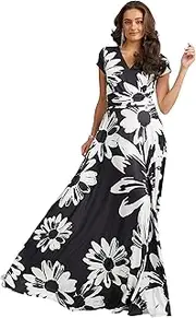 [koh koh] Womens Long Modest Floor Length Flowing Summer Print Maxi Dress Gown