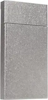 [Lorxilar] Cigarette Case Slim Pure Titanium Portable Cigarette Box for 20 93mm Cigarettes Cigarette Case for Men Women,One Size,Silver