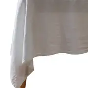 Vintage Design Homewares White Linen Cotton Tablecloth 130cm x 180cm